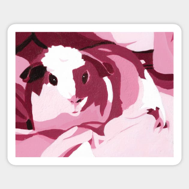 Monochrome Guinea Pig Sticker by Elora0321